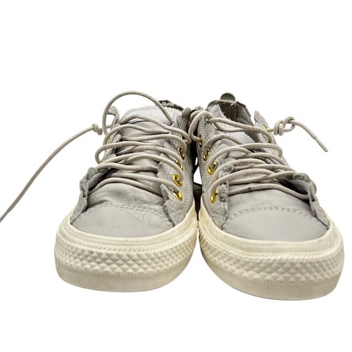 Zapatillas deportivas Converse para mujer Chuck Taylor All Star de cuero gris talla 7 - Imagen 4 de 10