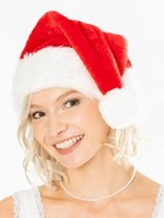 Santa Hut Einfarbig PlüSch Hut Erwachsene Weihnachtsmann KostüM Weihnachtsmann