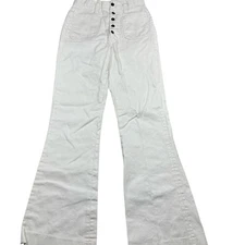 Vintage 60s/70s H.I.S flare white denim 25x32 low/mid rise USA