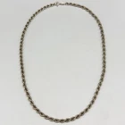 Vintage Italy Sterling Silver 4.3mm Rope Chain 18" Necklace Spring Ring 15.4g