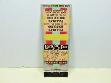 Pullman's Skateland Roller Rink Vintage Ad American Match Co Matchbook Cover