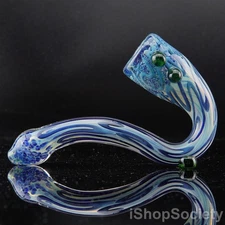 6" High Flow Sherlock Tobacco Smoking Pipe Thick Collectible Glass Pipes - P790C