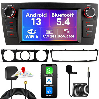 Für BMW 3er E90,91,92,93 Android 13 Apple CarPlay Autoradio GPS Navi RDS 2+64GB