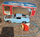VINTAGE BANDAI TIN TOY FORD MUSTANG FASTBACK JAPAN BATTERY OPERATED Bump And Go