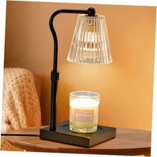 Candle Warmer Lamp with Timer, Dimmable Candle Warmer for Jar Candles, Black