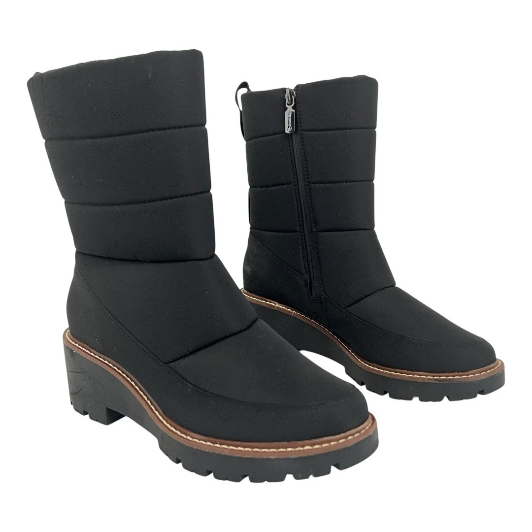 SAOLA Stivali impermeabili donna Blondo Dellia taglia 8 neri suola a strappo tacco zip invernali