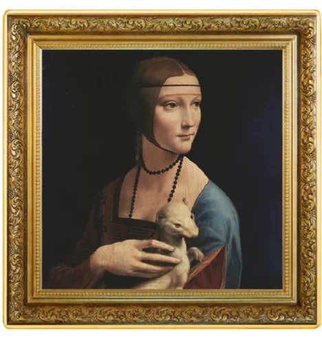 2023 Niue Lady with an Ermine Treasures World Painting 1 oz Silver Proof Coin