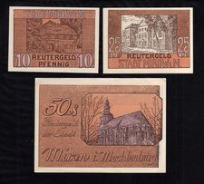 MIROW i. MECKLENBURG - GERMANY REUTERGELD -    10, 25, 50 PFENNIG