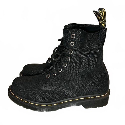 Bottes noires pailletées Dr. Martens 1460 Pascal US 7 UK 5 EU 38 - Photo 3/6