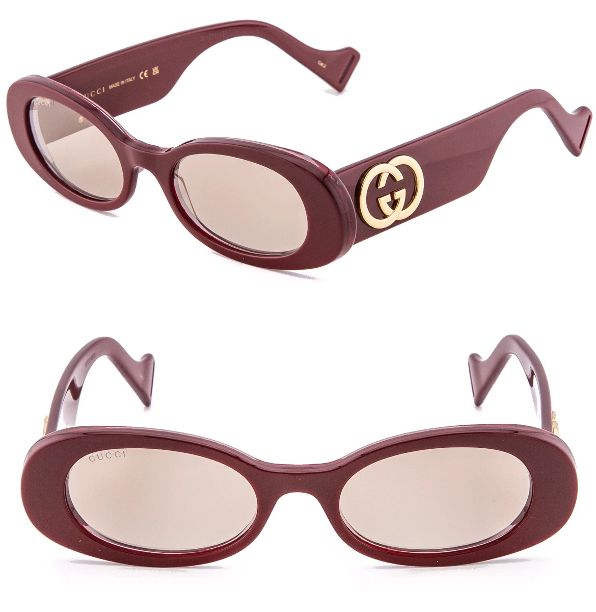 Gucci Brown Oval Sunglasses for Women for sale | eBay