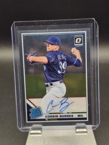 Corbin Burnes #CB 2019 Panini Donruss Optic Rated Rookie Signatures card