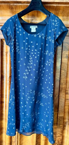Jil Sander, Exklusiv Jil Sander Chiffonkleid Etuikleid Vintage EU 36 Gut Erh. Ehem. NP 1000€