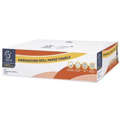Papernet Hardwound 700' Towel | 6 Rolls Powered by Dissolve Tech | Compatible