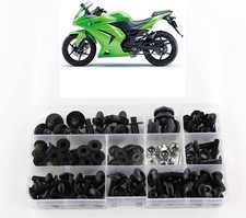 Full Sets Fairing Bolts Kits, Fit for Ninja250R EX250R 2008 2009 2010 2011 Black