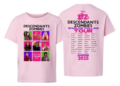 Tour 2025 Descendants Zombies Worlds Collide Tour T-Shirt All Size