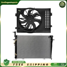 Radiator Aluminum & Radiator Cooling Fan Assembly For 2005-2009 Hyundai Tucson