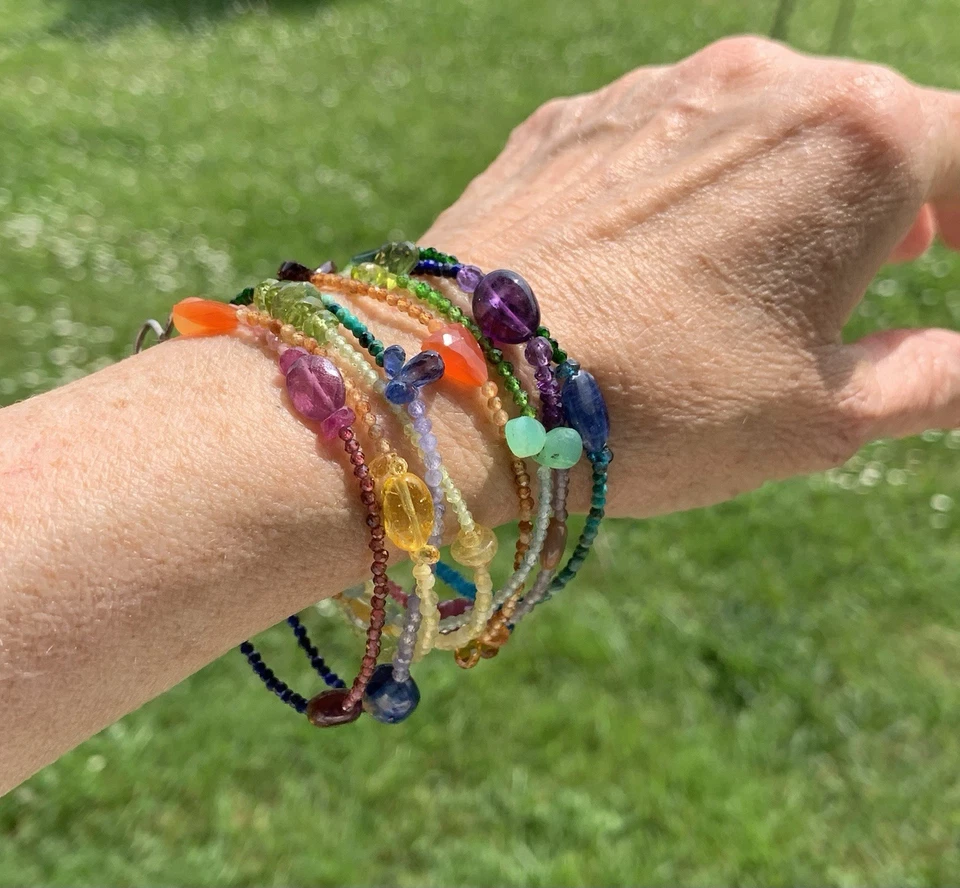 Sautoir, Collana, Argento 925, Pietre Fini E Pietre Preziose, 142 Cm - Immagine 4 di 4