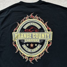 Vintage Y2K Orange County Choppers TShirt Mens XL Black Graphic USA Made