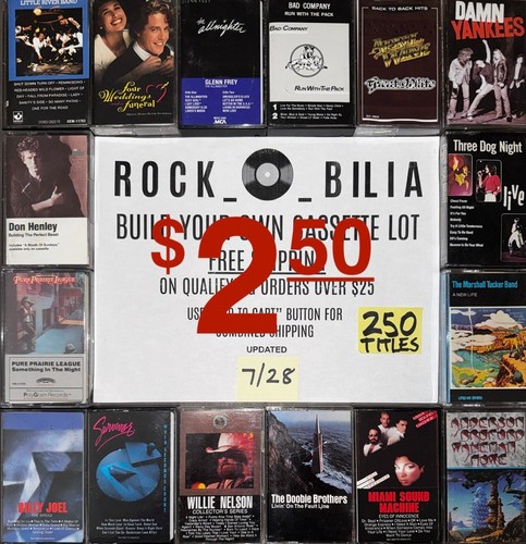 $2.50 CLEARANCE BUY 10 GET FREE SHIPPING BUILD MAKE YOUR OWN LOT CASSETTE TAPES