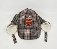 Central Oregon Brand San Francisco Giants Wool Plaid Trapper Cap Baseball Hat