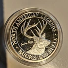 New Listing1ozt .999 Silver  Bucks and Bulls North American Hunting Club  1 of limited set