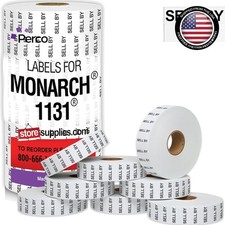 High-Quality Adhesive Labels for Monarch 1131: 20,000 vs. 8 Rolls Free Ink