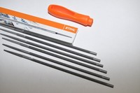 "5206 4504 Stihl Feile Kunststoff Feilenhalter + 6X Rundfeile 3/8\" 5,2Mm Set"