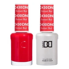 DND DUO Matching Gel & Lacquer #430 - Ferrari Red