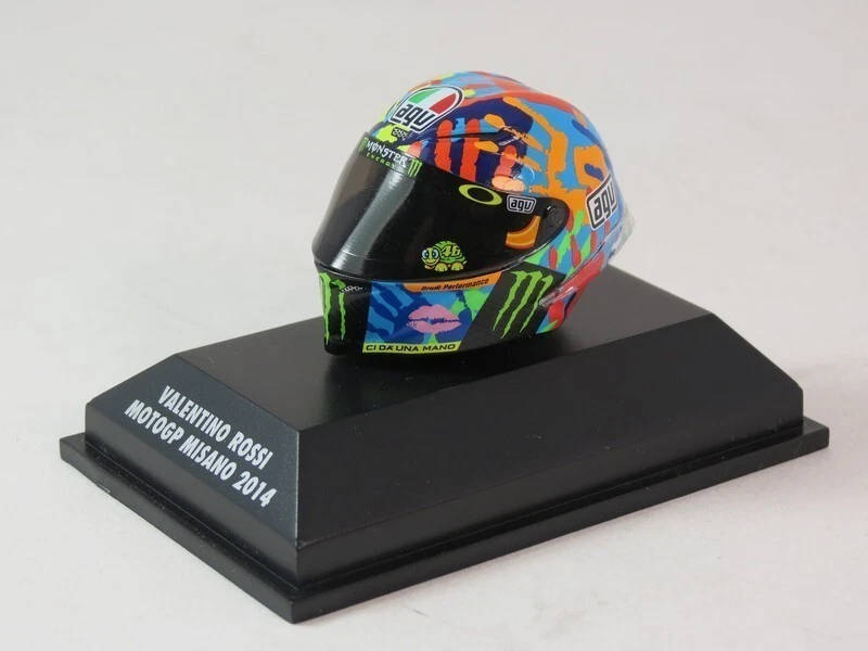 Minichamps Valentino Rossi AGV Helmet MotoGP Misano 2014 1/8 398140096 - Image 2 of 4