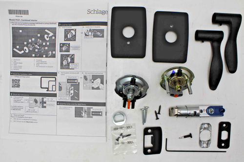 Palanca de banderín interior combinada personalizada Schlage verde negro FC21PEN622GEE #8pn - Imagen 4 de 4