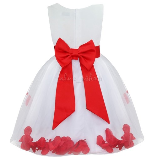 Petals Girls Kids Pageant Party Wedding Bridesmaid Communion Flower Girl Dress - Picture 28 of 41