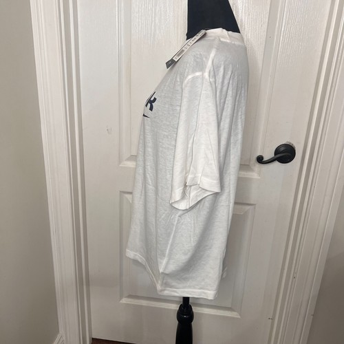 Reebok Womens Shirt 2X White Front Logo Crop Tee Training Activewear NWT - Picture 3 of 9