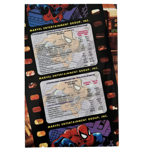 1995 Marvel Quartley Report #1 Toy Biz Goes Baes Public on NY Stock Exchange - Picture 2 of 3