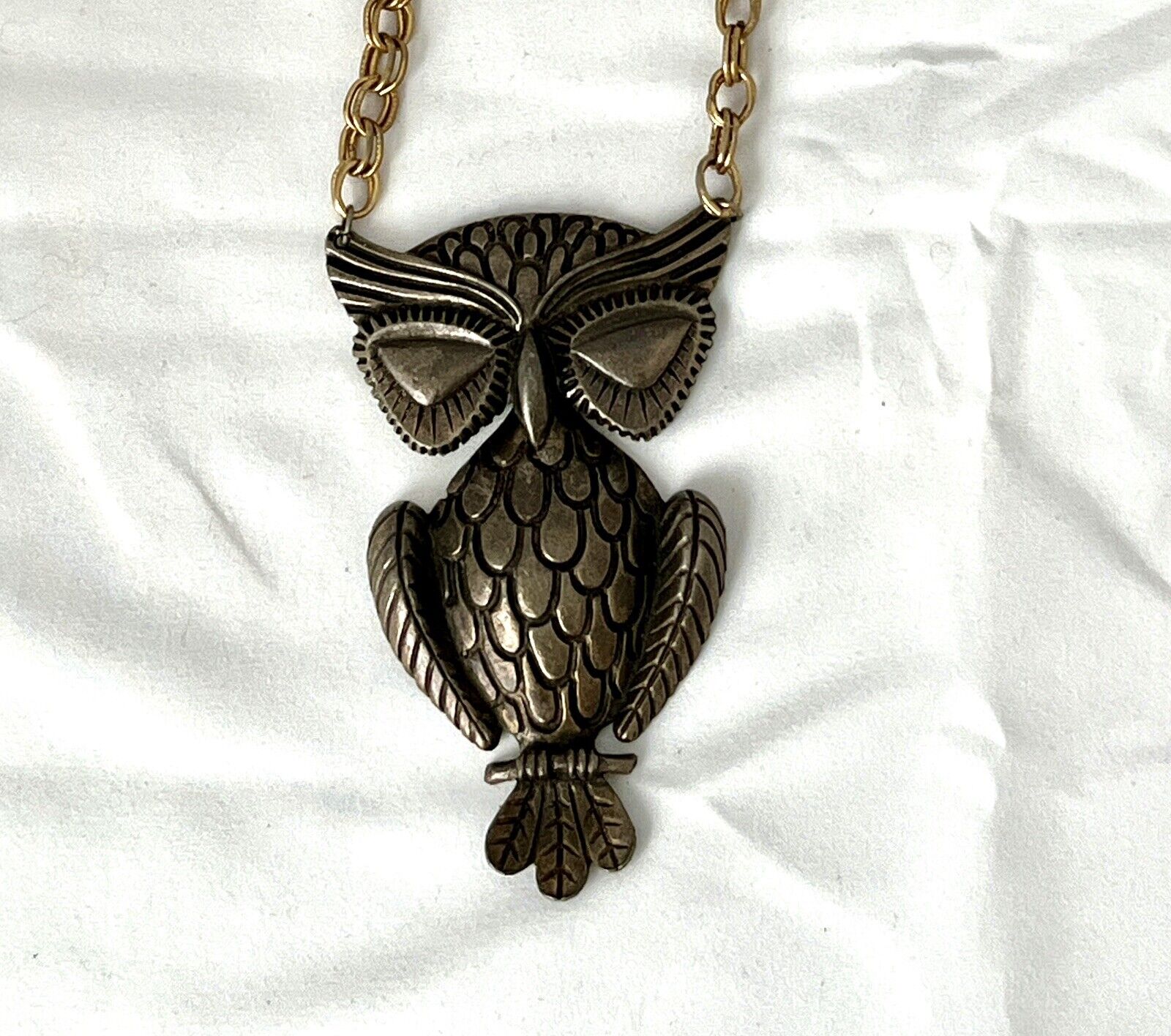 Vintage ‘LG’ (Louis Giusti)  Owl Necklace - image 1