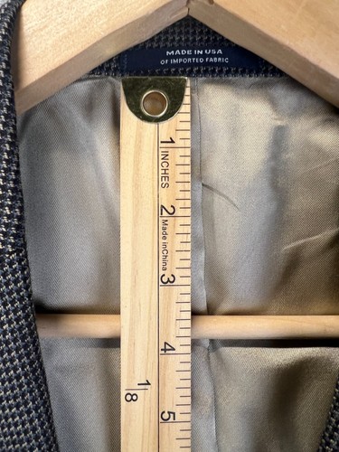 Vtg Hart Schaffner Marx Mens Wool Tweed Jacket Sport Coat Sz 44L Academia Blazer - Picture 20 of 24