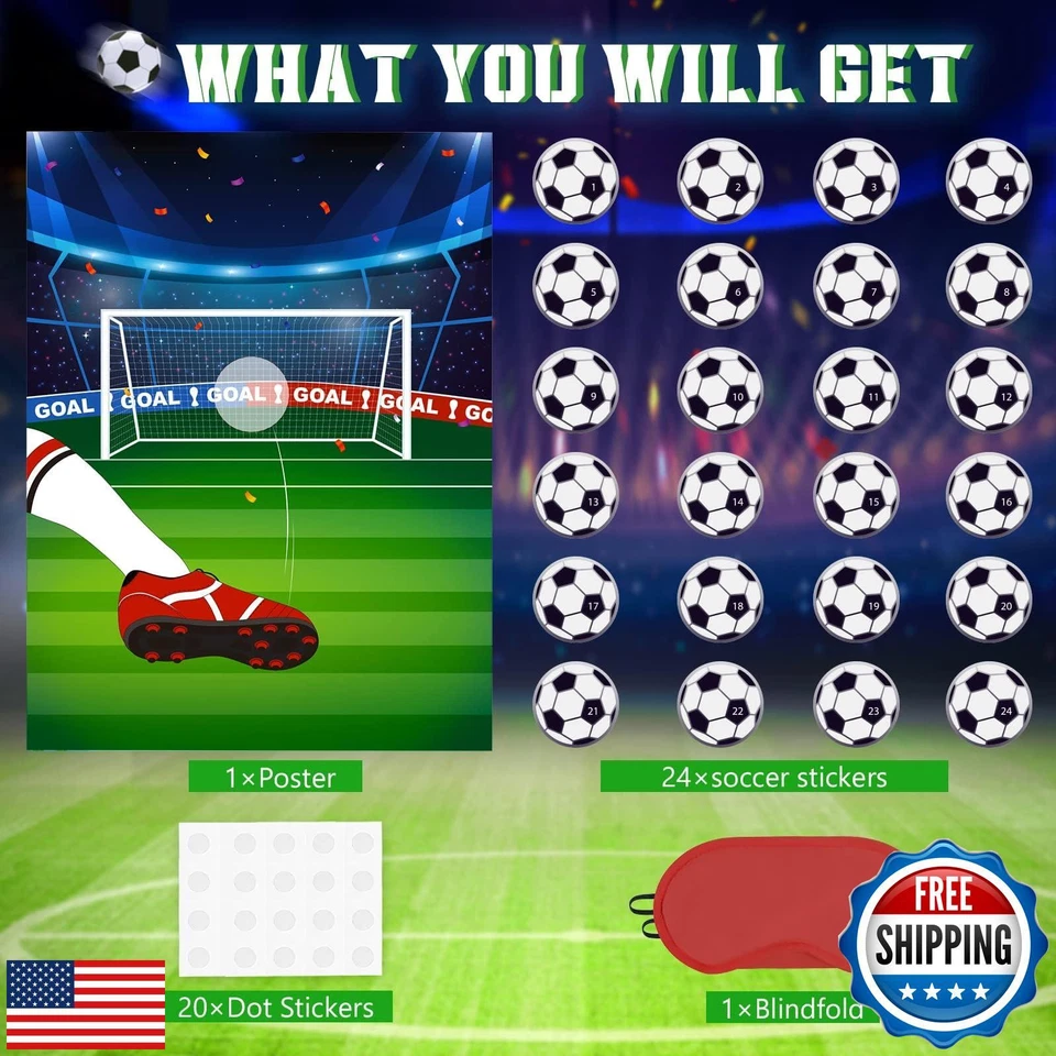 WERNNSAI Pin El Fútbol en la Portería - Juegos de Fiesta de Fútbol para Niños Deportes Ellos Foto 3 de 4