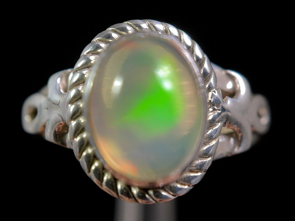 OPAL RING Sterling Silver Size 5 Welo Ethiopian Opal Jewelry