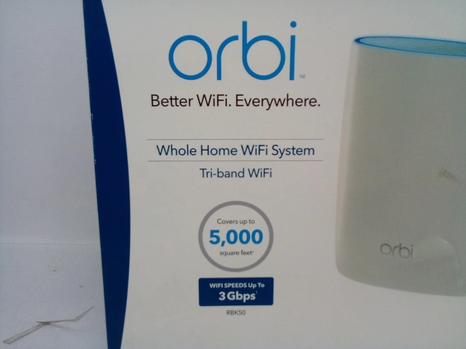 NETGEAR ORBI TRI-BAND WIFI COVER 5,000 SQ FT 3 GBPS {RBK50-100NAS} - Image 2 of 4