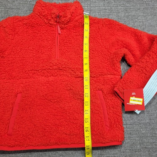 Wondershop Kids Faux Shearling Half Zip-Up Pajama Pullover Medium Size 8 Red - Picture 4 of 9