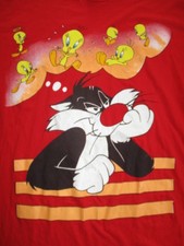 Vintage Foster TWEETY BIRD and SYLVESTER One Size XL Night Shirt Nightgown