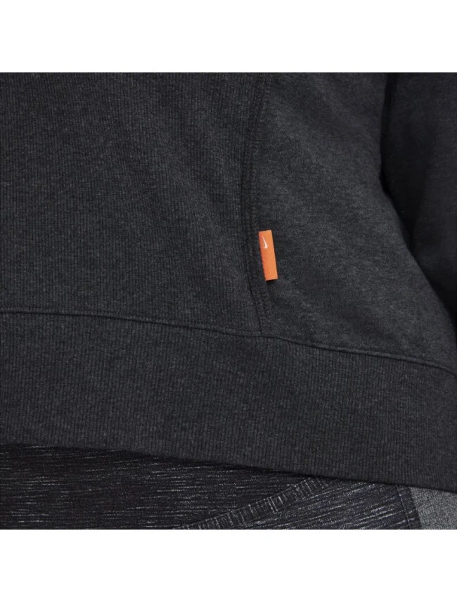 Nike Sudadera C/Capucha Mujer Dri-Fit Vellón Recortado - 032 (Black) - Imagen 4 de 4