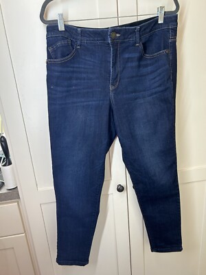 Wit & Wisdom Women's Ab Solution Skinny Jeans Size 14 Blue Denim High Rise