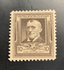 US #868 James Whitcomb Riley - Mint OG NH XF