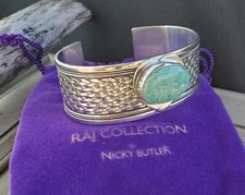 Nicky Butler RAJ Collection Limited Edition Cuff Bracelet 925 Sterling Silver NB