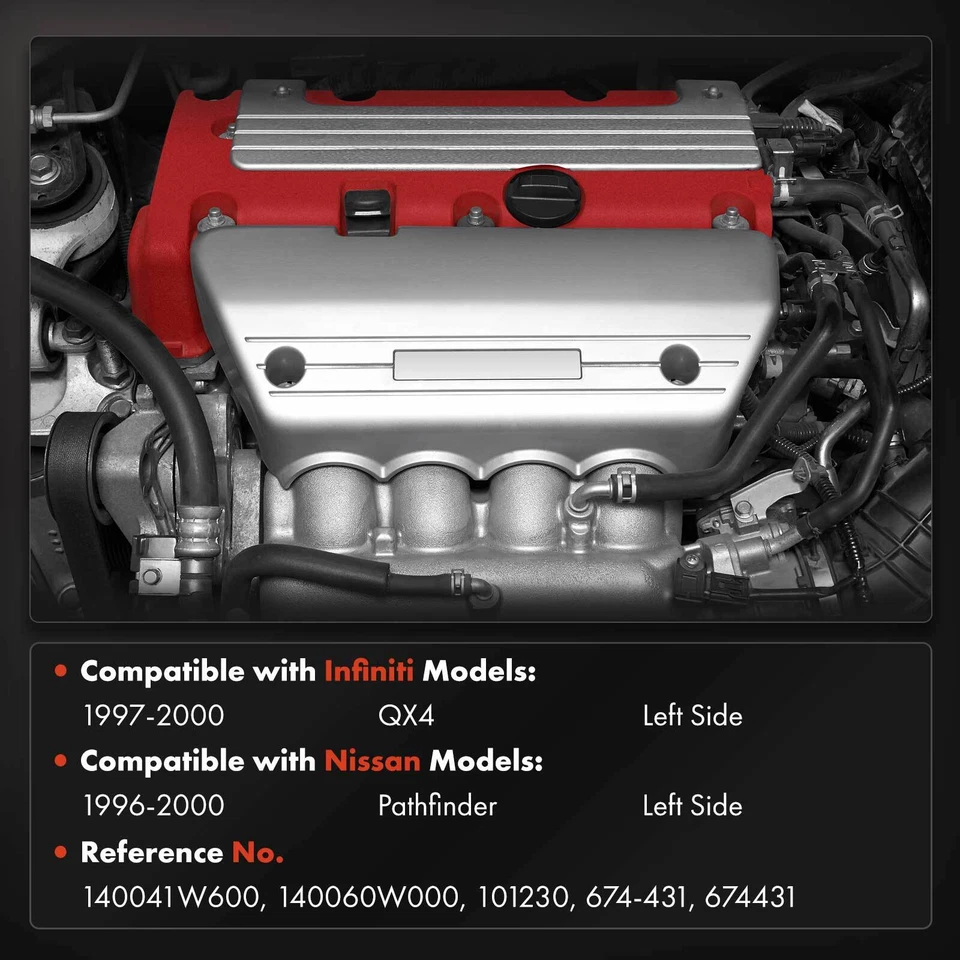 Coletor de escape esquerdo para Nissan Pathfinder 1996-2000 INFINITI QX4 97-00 V6 3,3L - Imagem 2 de 4