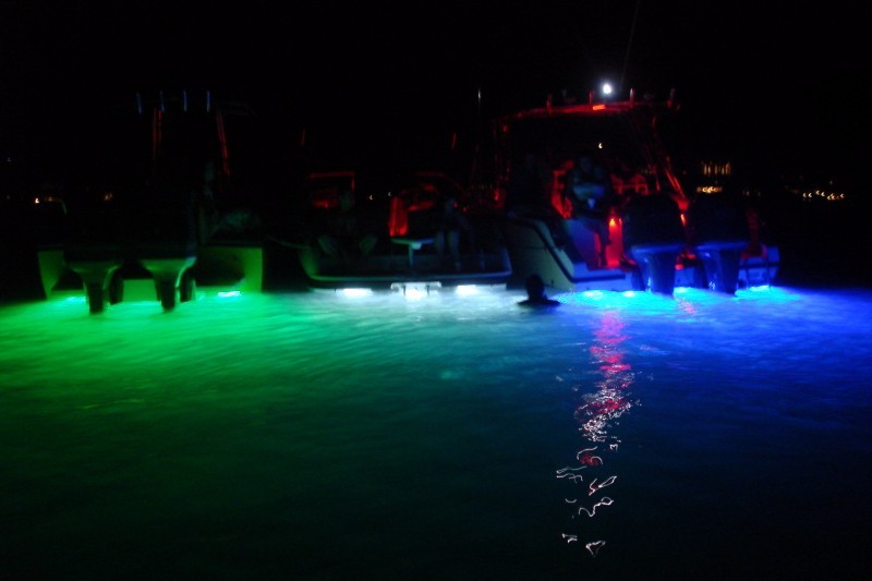 GREEN GP LED 1" RUBBER PLUG LIGHT 1200 LUMEN UNDERWATER BOAT - Foto 8