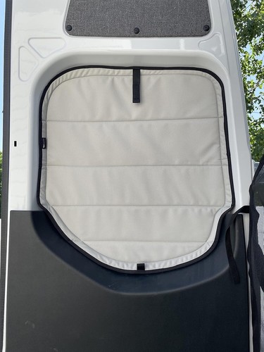 Insulated Magnetic Blackout Window Covers for Mercedes-Benz VS30 Van - Cool Gray - Picture 3 of 6