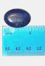 1" Loose blue lapis lazuli merchandise memorabilia 28cts Drilled Oval stone bead