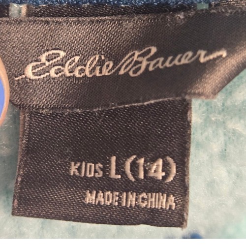 Eddie Bauer Fleece Pullover Color Block Snap Neck Kids Size L(14) - Picture 5 of 7