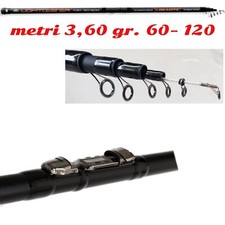 Canna Pesca Surfcasting Fondo Piombo Carpa Orata molo mare scogliera mt. 3,60